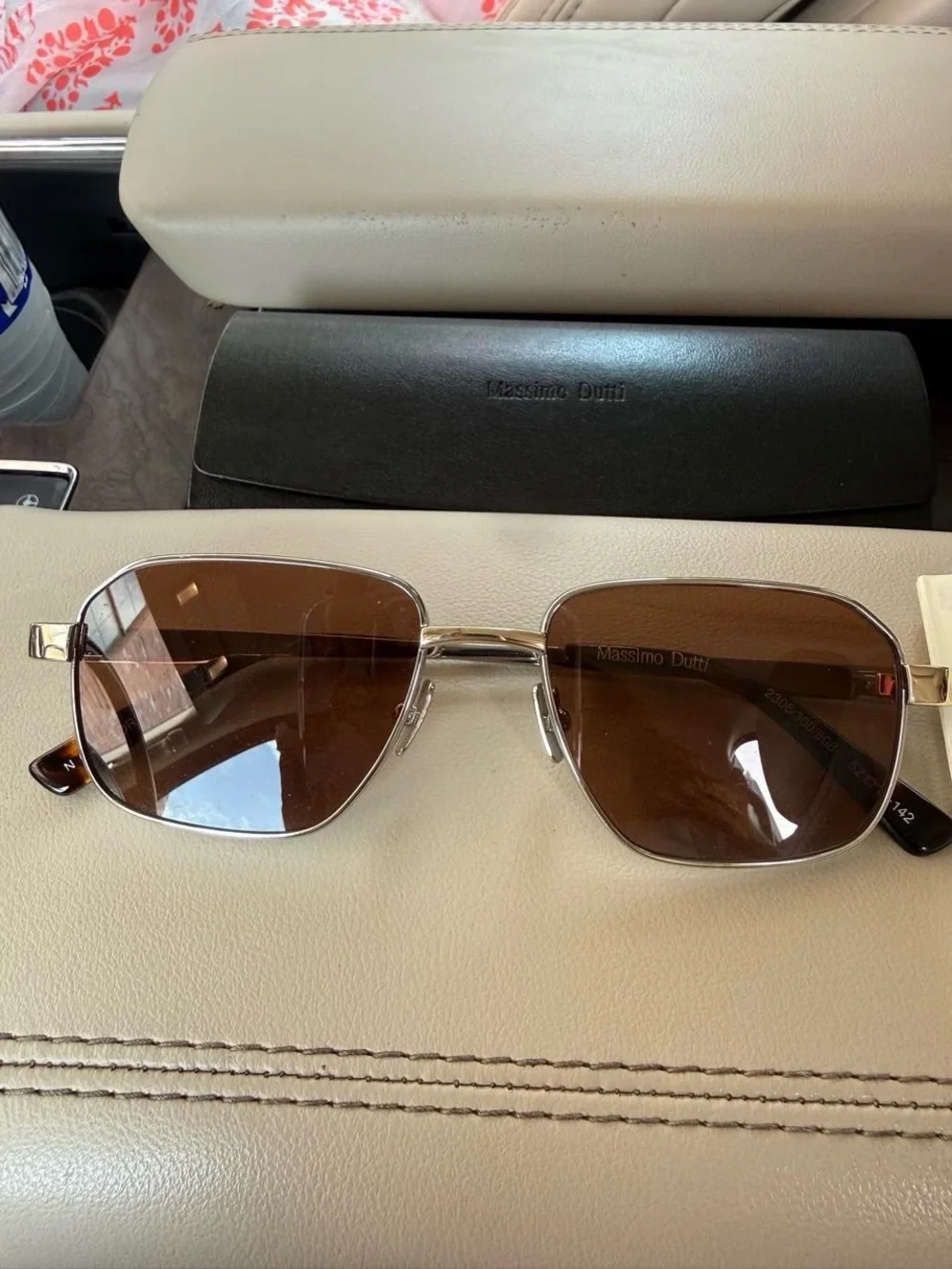 Massimo Dutti Tortoiseshell Temple Sunglasses - Brown Tones